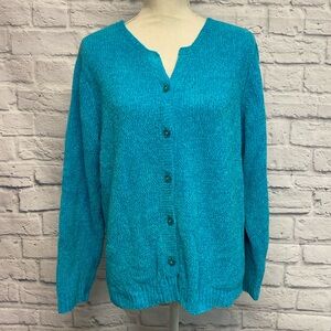 Blair Vintage Chenille Button Down Cardigan Sz M